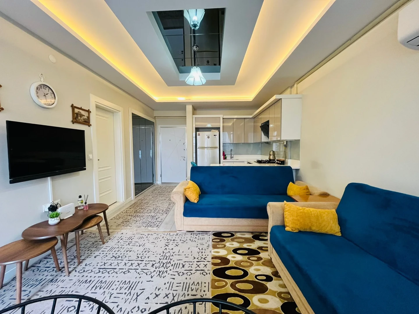 YÜKSELDEN "ÖN CEPHE ARA KAT" FULL EŞYALI KOMBİLİ LÜX 1+1 DAİRE