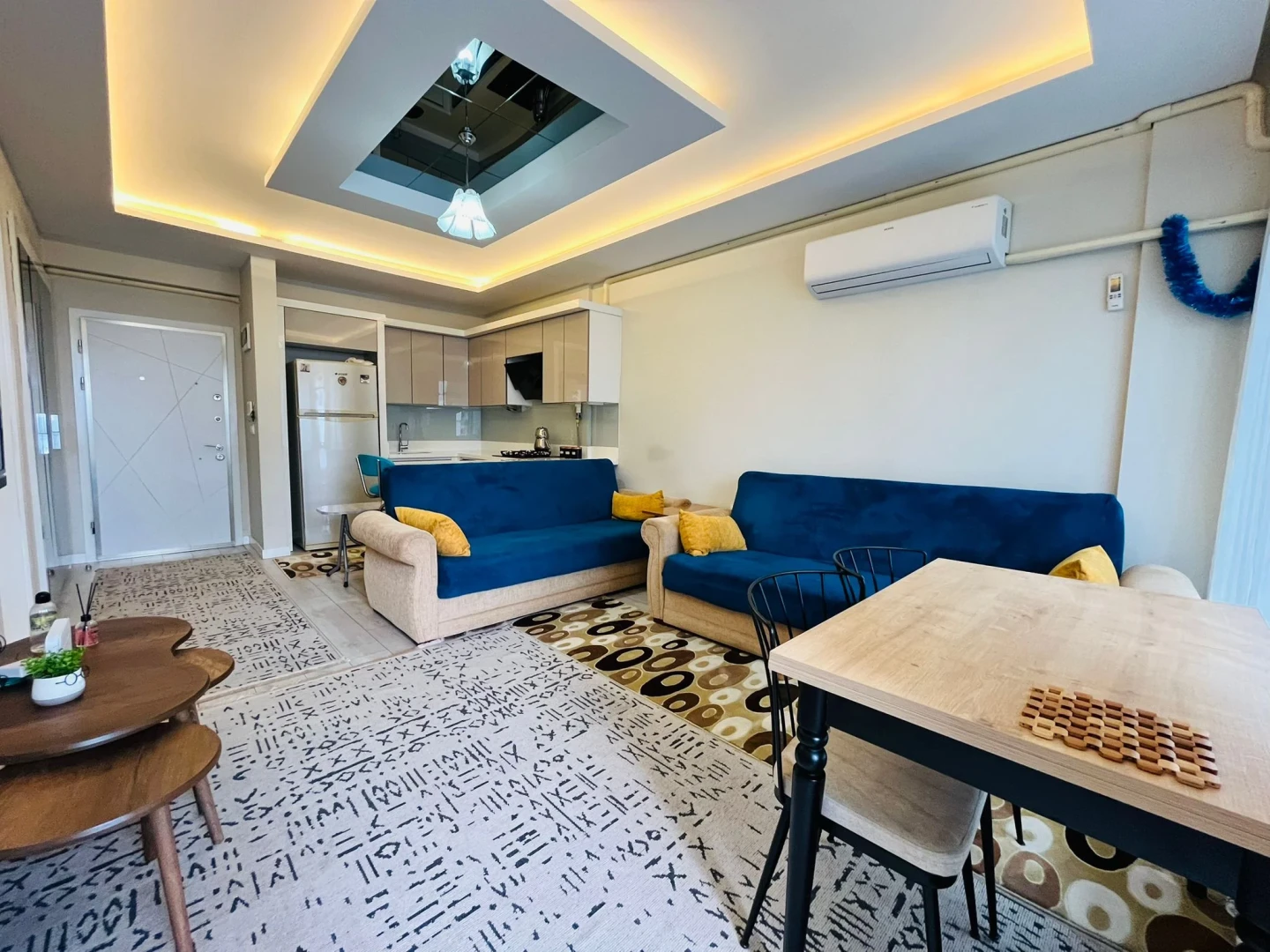 YÜKSELDEN "ÖN CEPHE ARA KAT" FULL EŞYALI KOMBİLİ LÜX 1+1 DAİRE