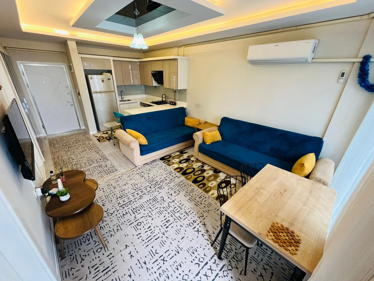YÜKSELDEN "ÖN CEPHE ARA KAT" FULL EŞYALI KOMBİLİ LÜX 1+1 DAİRE